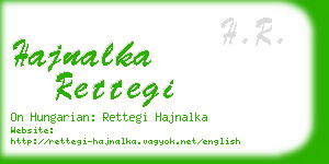 hajnalka rettegi business card